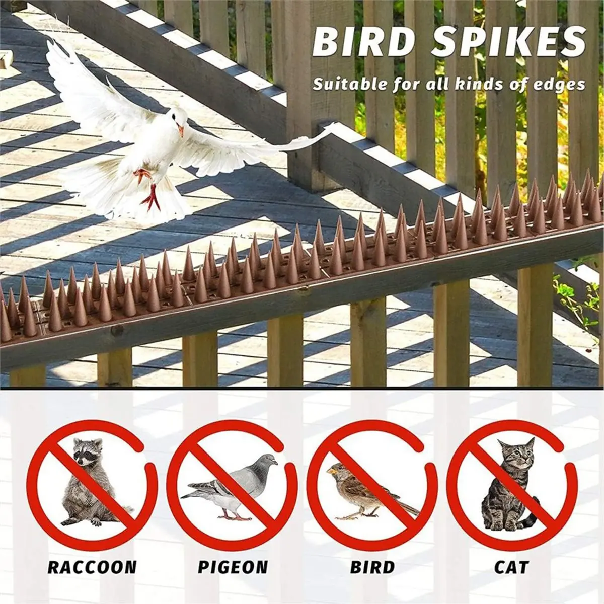 10pcs Plastic Bird Repeller Removable Squirrel Cat and Pigeon Repeller Anti-Climbing Spikes Fence Wall Protection Spikes
10pcs Plastic Bird Repeller Removable Squirrel Cat and Pigeon Repeller Anti-Climbing Spikes Fence Wall Protection Spikes