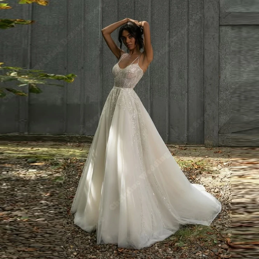 Sweetheart Collar Women Wedding Dresses Fascinating Sexy A-Line Tulle Bridal Gowns Mopping Length Vestidos De Novias Customized
Sweetheart Collar Women Wedding Dresses Fascinating Sexy A-Line Tulle Bridal Gowns Mopping Length Vestidos De Novias Customized