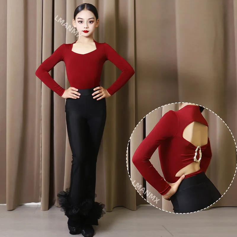 Latin dance costume for girls, autumn and winter 2026 new children's training outfit, professional top and pants set
Latin dance costume for girls, autumn and winter 2026 new children's training outfit, professional top and pants set