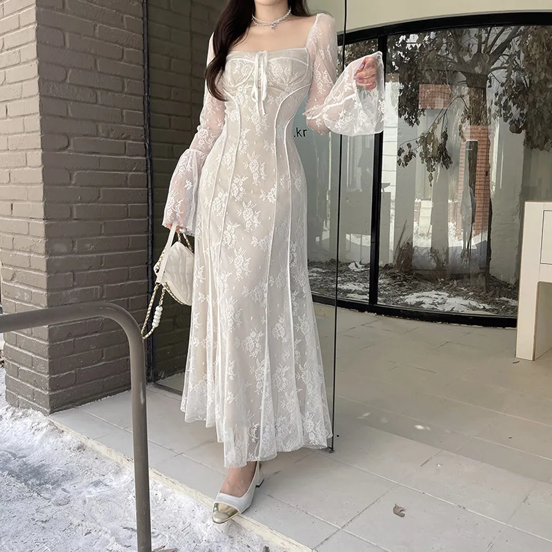 Summer New Sexy Temperament Slim Fit Long Skirt Fashionable Style Pure Desire To Show Chest Lace A-List Dress
Summer New Sexy Temperament Slim Fit Long Skirt Fashionable Style Pure Desire To Show Chest Lace A-List Dress