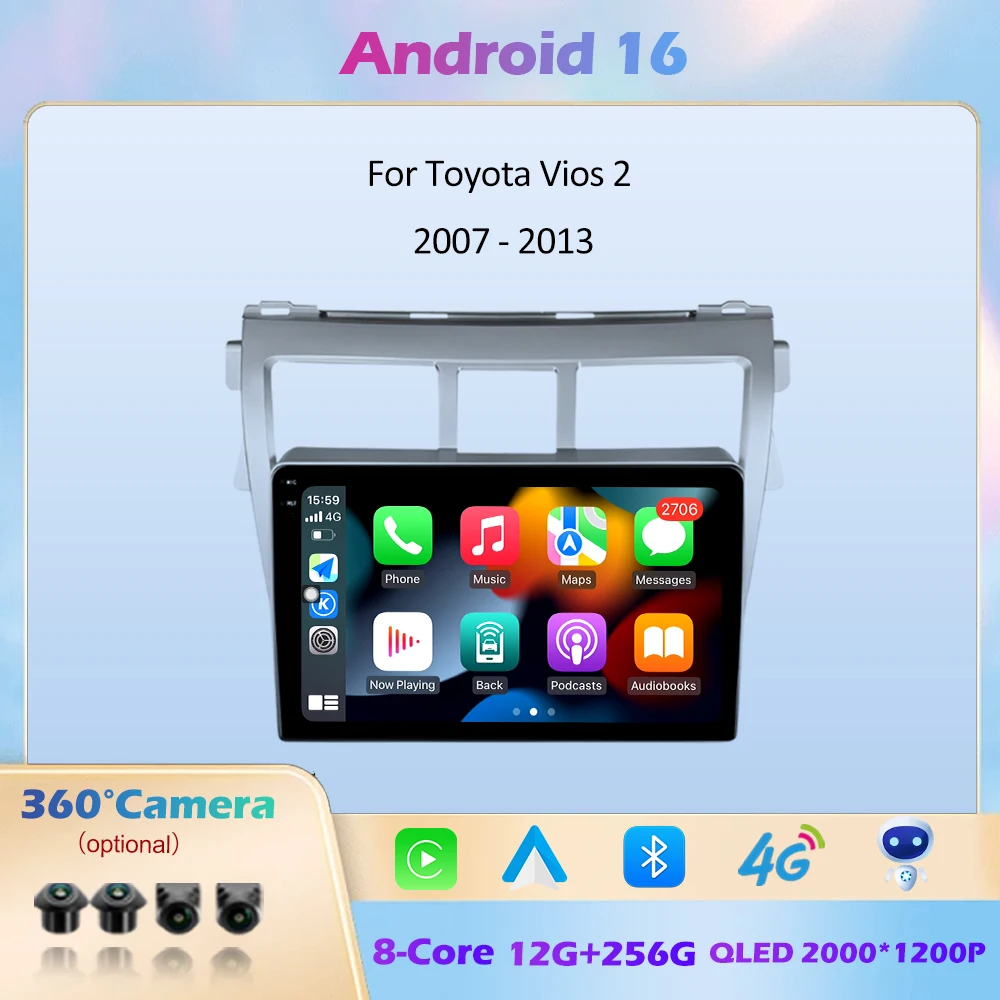 9inch Android 16 For Toyota Vios 2 2007-2013 Carplay Auto QLED Screen 4G WIFI Car Radio Multimedia Player Video
9inch Android 16 For Toyota Vios 2 2007-2013 Carplay Auto QLED Screen 4G WIFI Car Radio Multimedia Player Video