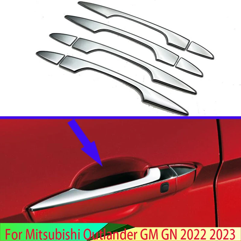 For Mitsubishi Outlander GM GN 2022 2023 ABS Chrome Door Handle Cover With Smart Key Hole Catch Cap Trim Molding
For Mitsubishi Outlander GM GN 2022 2023 ABS Chrome Door Handle Cover With Smart Key Hole Catch Cap Trim Molding