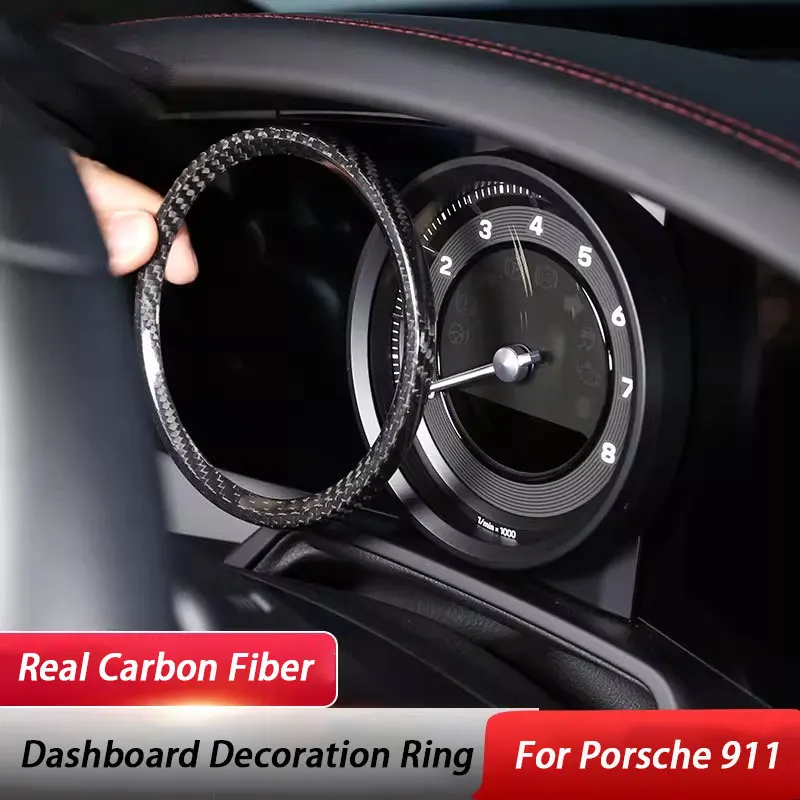 Real Carbon Fiber Meter Display Screen Cover Dashboard Ring Tachometer Frame Car Accessories For Porsche 911 2019 2020 2021-2023
Real Carbon Fiber Meter Display Screen Cover Dashboard Ring Tachometer Frame Car Accessories For Porsche 911 2019 2020 2021-2023