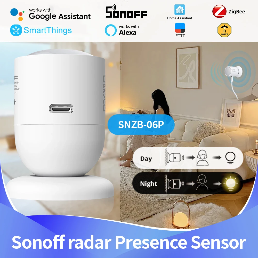 Sonoff Ewelink Zigbee SNZB-06P Smart Human Existence Sensor Home Sharing Assistant Alexa Google Home Smartthings Alice
Sonoff Ewelink Zigbee SNZB-06P Smart Human Existence Sensor Home Sharing Assistant Alexa Google Home Smartthings Alice