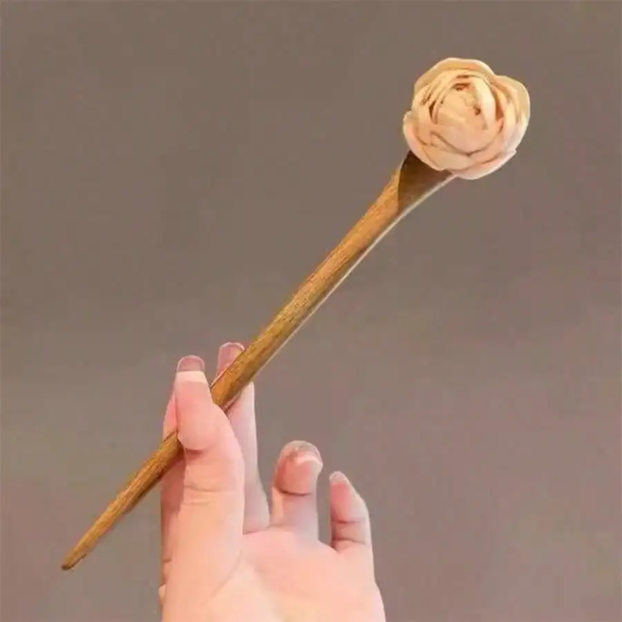 Wooden Hairpin Retro Simulated Flower Hairpin Cheongsam Accessories New Chinese Wooden Hairpin High-end Hairpin Antique Headdress
Wooden Hairpin Retro Simulated Flower Hairpin Cheongsam Accessories New Chinese Wooden Hairpin High-end Hairpin Antique Headdress