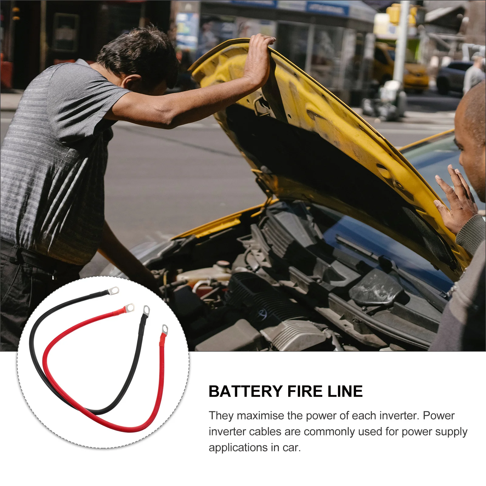 2Pcs Jumper Cables Oxygen-Free High-Conductive Copper Red Insulated Power Inverter Cable for Car Rv
2Pcs Jumper Cables Oxygen-Free High-Conductive Copper Red Insulated Power Inverter Cable for Car Rv