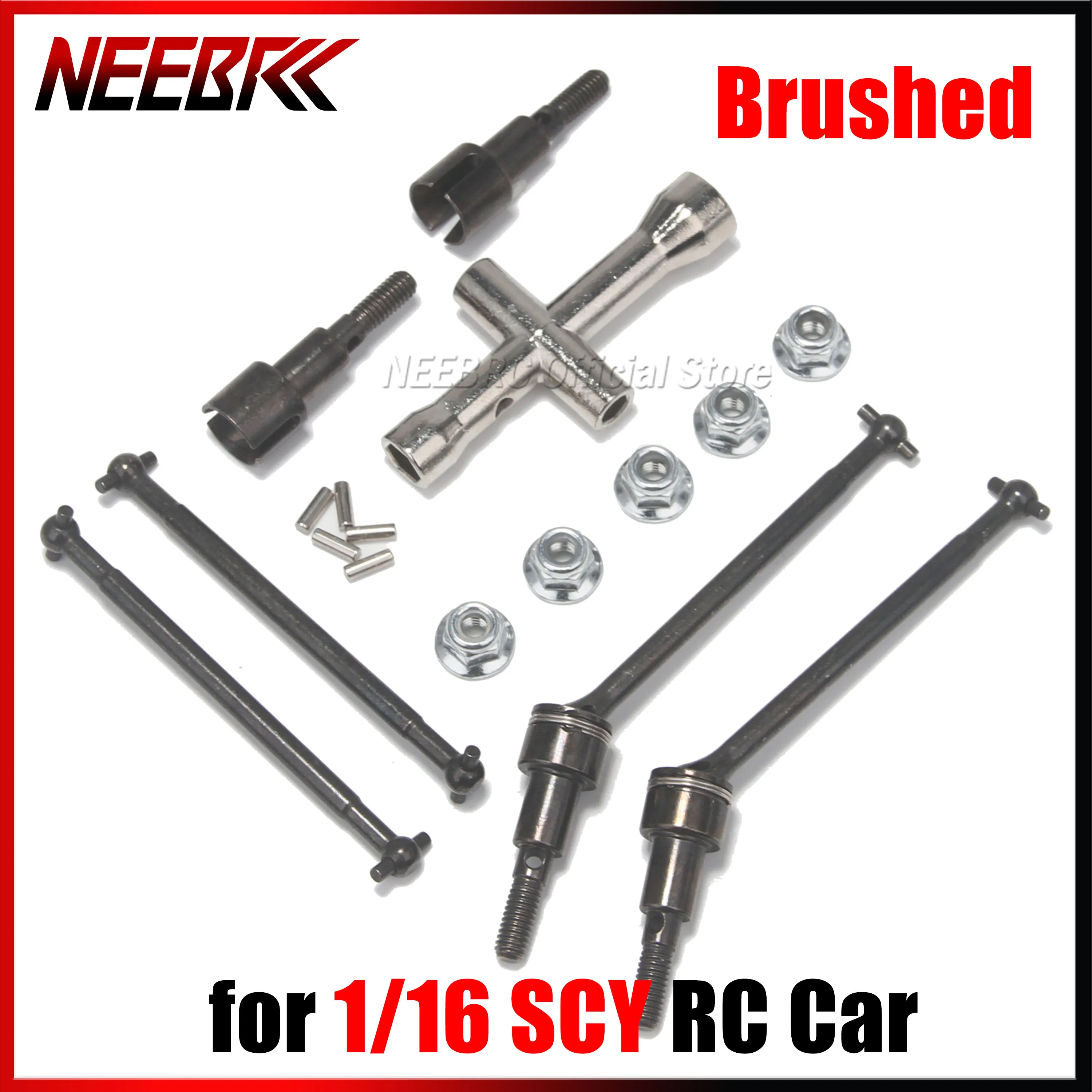 RC Car Brushed Metal Drive Shaft CVD Driveshaft Set Hex Socket Nuts Kit for 1/16 SCY Model Vehicle Upgraded DIY Spare Part Toy
RC Car Brushed Metal Drive Shaft CVD Driveshaft Set Hex Socket Nuts Kit for 1/16 SCY Model Vehicle Upgraded DIY Spare Part Toy