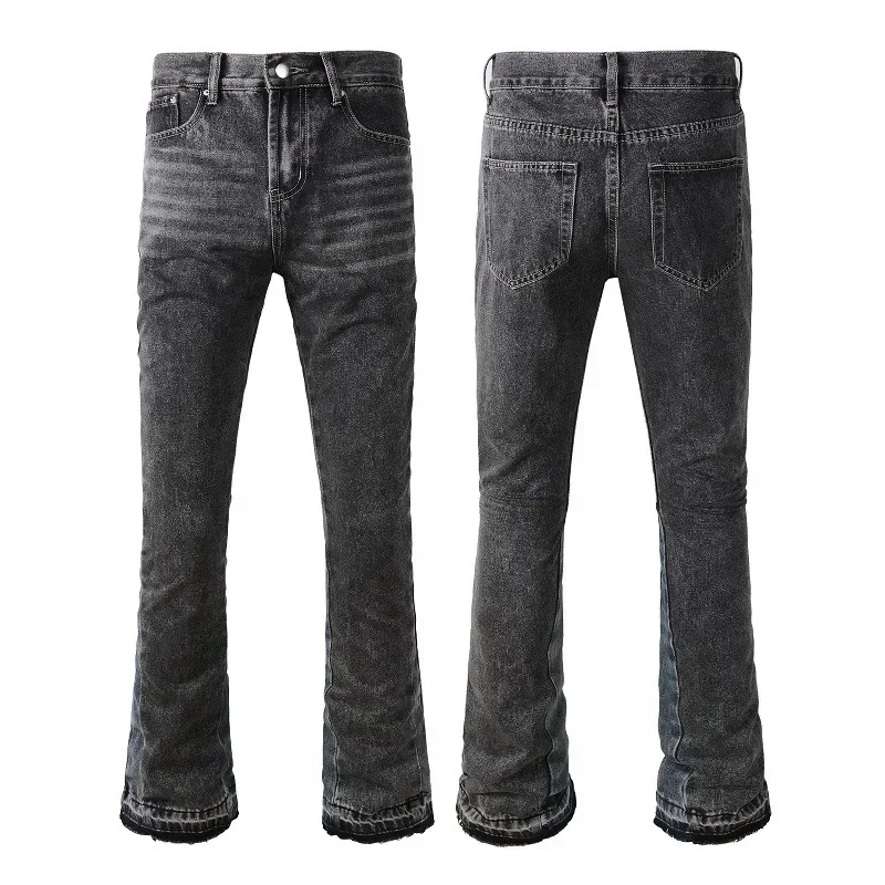 Men Jeans Washed Denim Flare Pants Mid Waist Pockets Patchwork Denims 2024 Autumn Streetwear Vintage Ankle Length Trousers 2025
Men Jeans Washed Denim Flare Pants Mid Waist Pockets Patchwork Denims 2024 Autumn Streetwear Vintage Ankle Length Trousers 2025