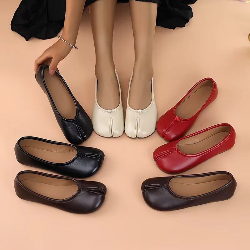 2026 New Women's Split-Toe Tabi Flats, Soft Leather Slip-On Ballet Shoes, Comfortable Casual Daily Wear Flat Shoes for Ladies
2026 New Women's Split-Toe Tabi Flats, Soft Leather Slip-On Ballet Shoes, Comfortable Casual Daily Wear Flat Shoes for Ladies