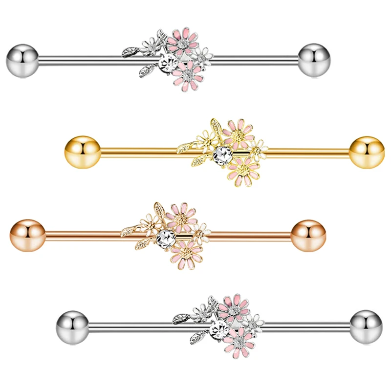 3 color New Style Industrial Piercing Barbell Cartilage Earrings Long Ear Stud Helix Surgical Steel Bar Women Men Body J
3 color New Style Industrial Piercing Barbell Cartilage Earrings Long Ear Stud Helix Surgical Steel Bar Women Men Body J