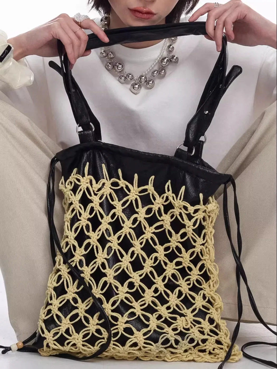 IKS Handmade Summer Hook Needle Soln Knot oulder Bag Handheld Bag Color Colion Travel Outing Women's Ethnic Wear
IKS Handmade Summer Hook Needle Soln Knot oulder Bag Handheld Bag Color Colion Travel Outing Women's Ethnic Wear