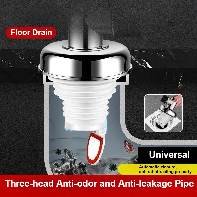 Washing Machine Drain Pipe for Balcony Floor Drain Special Connector Drainage Pipe Three-head Anti-odor and Anti-leakage Pipe
Washing Machine Drain Pipe for Balcony Floor Drain Special Connector Drainage Pipe Three-head Anti-odor and Anti-leakage Pipe