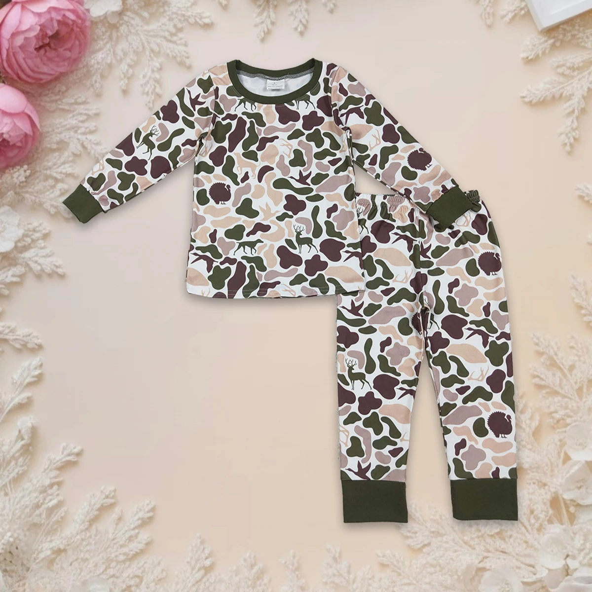 Hot Sale Baby Boys Fall Pajamas Set Deer Ducks Dogs Camo Kids Long Sleeve Tops Pants Sleepwear Toddler Casual Nightwear Homewear
Hot Sale Baby Boys Fall Pajamas Set Deer Ducks Dogs Camo Kids Long Sleeve Tops Pants Sleepwear Toddler Casual Nightwear Homewear