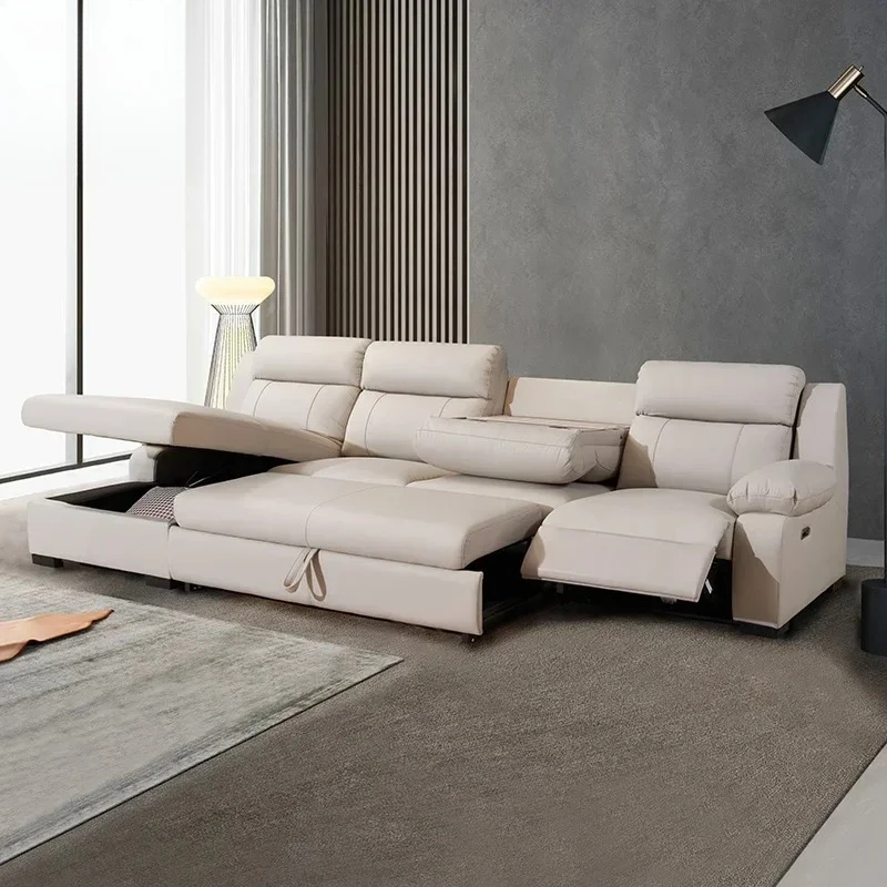 L-shaped living room sofa Leather electric recliner sofa Multi-functional sofa bed folding small furniture with storage space
L-shaped living room sofa Leather electric recliner sofa Multi-functional sofa bed folding small furniture with storage space