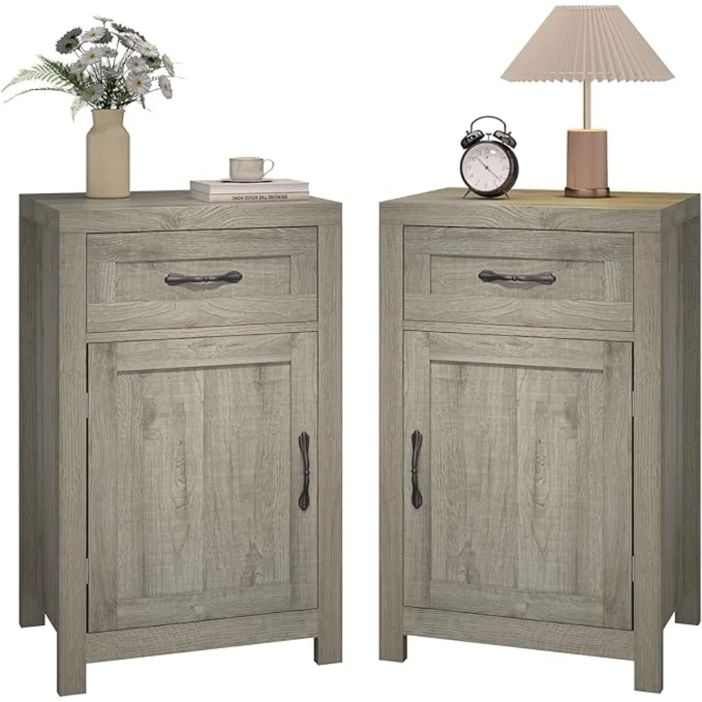 Farmhouse BedsideTable , Wood Sofa Side End Table with Adjustable Shelf for Living Room, Bedroom
Farmhouse BedsideTable , Wood Sofa Side End Table with Adjustable Shelf for Living Room, Bedroom