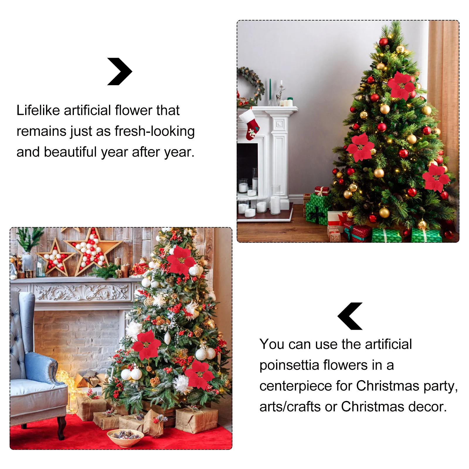 20pcs Artificial Flowers Lifelike Red Poinsettia for Christmas Tree Decor Wreath Arrangements Holiday Centerpieces Fake Flower
20pcs Artificial Flowers Lifelike Red Poinsettia for Christmas Tree Decor Wreath Arrangements Holiday Centerpieces Fake Flower