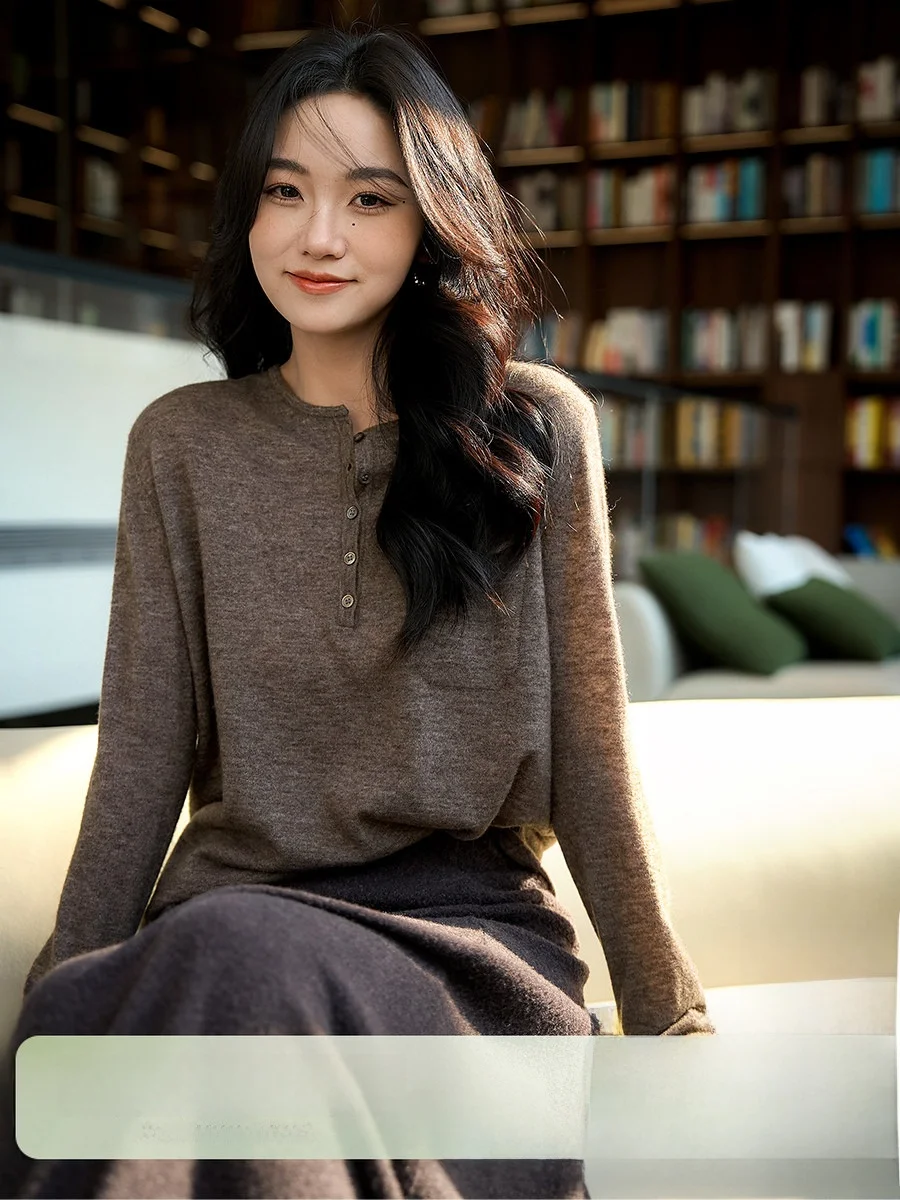 Henry Collar Wool Sweater | Contains Wool Camere Lazy Commute round Ne Pullover Soft Comfortable Casual Sle Knitted Swe...
Henry Collar Wool Sweater | Contains Wool Camere Lazy Commute round Ne Pullover Soft Comfortable Casual Sle Knitted Swe...
