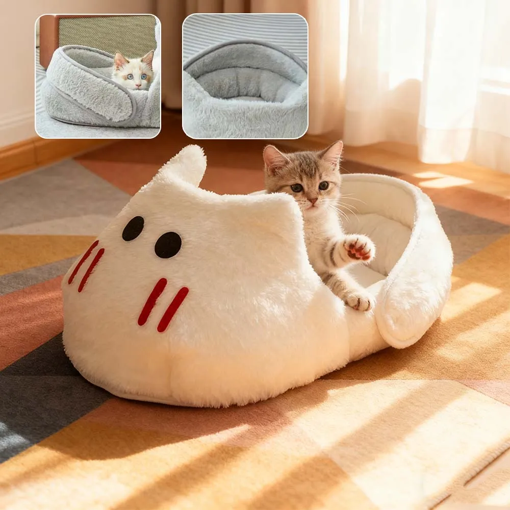 Semi-enclosed Cat Kennel Winter Warm Non-slip Plush Slippers Pet Kennel All-season Universal for Puppy Kitten Legowisko Dla Kota
Semi-enclosed Cat Kennel Winter Warm Non-slip Plush Slippers Pet Kennel All-season Universal for Puppy Kitten Legowisko Dla Kota