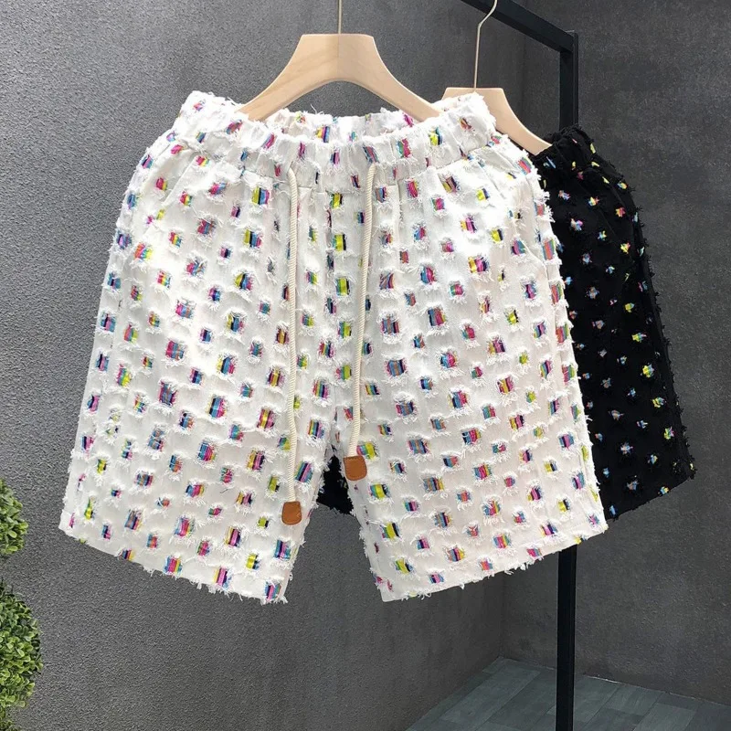 Men's Distressed Denim Shorts Summer Thin Ripped Jean Shorts Casual Streetwear 5 Pocket Knee Length Pants
Men's Distressed Denim Shorts Summer Thin Ripped Jean Shorts Casual Streetwear 5 Pocket Knee Length Pants