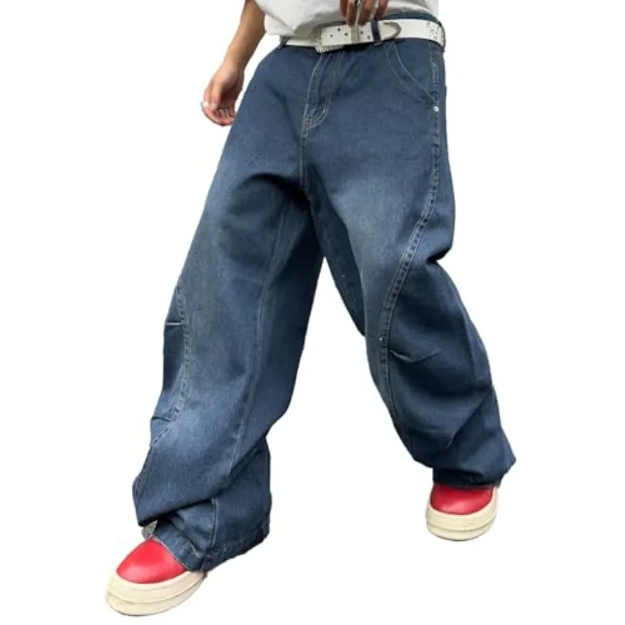 Men's Irregular Sutures Y2k Hip Hop Baggy Jeans Wide Leg Denim Pants Casual Loose Fit Trousers Streetwear
Men's Irregular Sutures Y2k Hip Hop Baggy Jeans Wide Leg Denim Pants Casual Loose Fit Trousers Streetwear