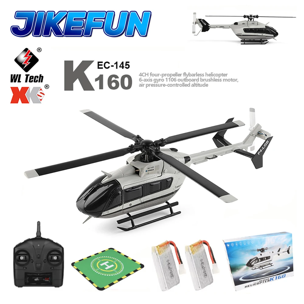 WLtoys K160 4-канальный радиоуправляемый вертолет EC-145 6-осевой гироскоп Бесщеточная модель с фиксированной высотой Моделирование самолета Игрушки с дистанционным управлением Доставка США
WLtoys K160 4-канальный радиоуправляемый вертолет EC-145 6-осевой гироскоп Бесщеточная модель с фиксированной высотой Моделирование самолета Игрушки с дистанционным управлением Доставка США