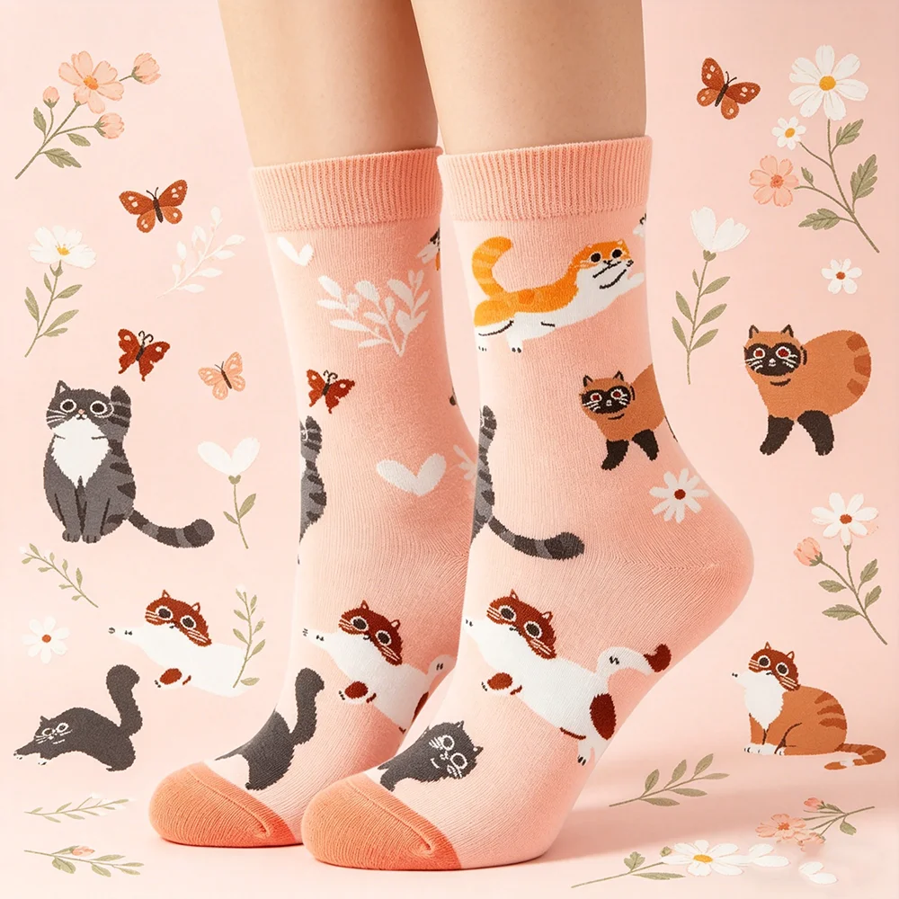 Fashion Colorful Autumn Winter Stocking Women's Socks Plant Hedgehog Slothsi Cotton Socks Personality Straight Trendy Socks
Fashion Colorful Autumn Winter Stocking Women's Socks Plant Hedgehog Slothsi Cotton Socks Personality Straight Trendy Socks