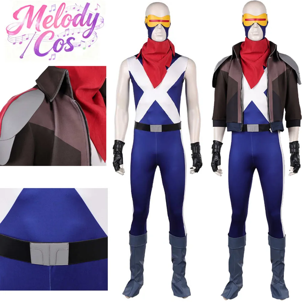 Scott Cosplay Summers Costume X Movie 97 Roleplay Adult Men Jumpsuit Coat Mask Gloves Belt Outfits Halloween Carnival Party Suit
Scott Cosplay Summers Costume X Movie 97 Roleplay Adult Men Jumpsuit Coat Mask Gloves Belt Outfits Halloween Carnival Party Suit