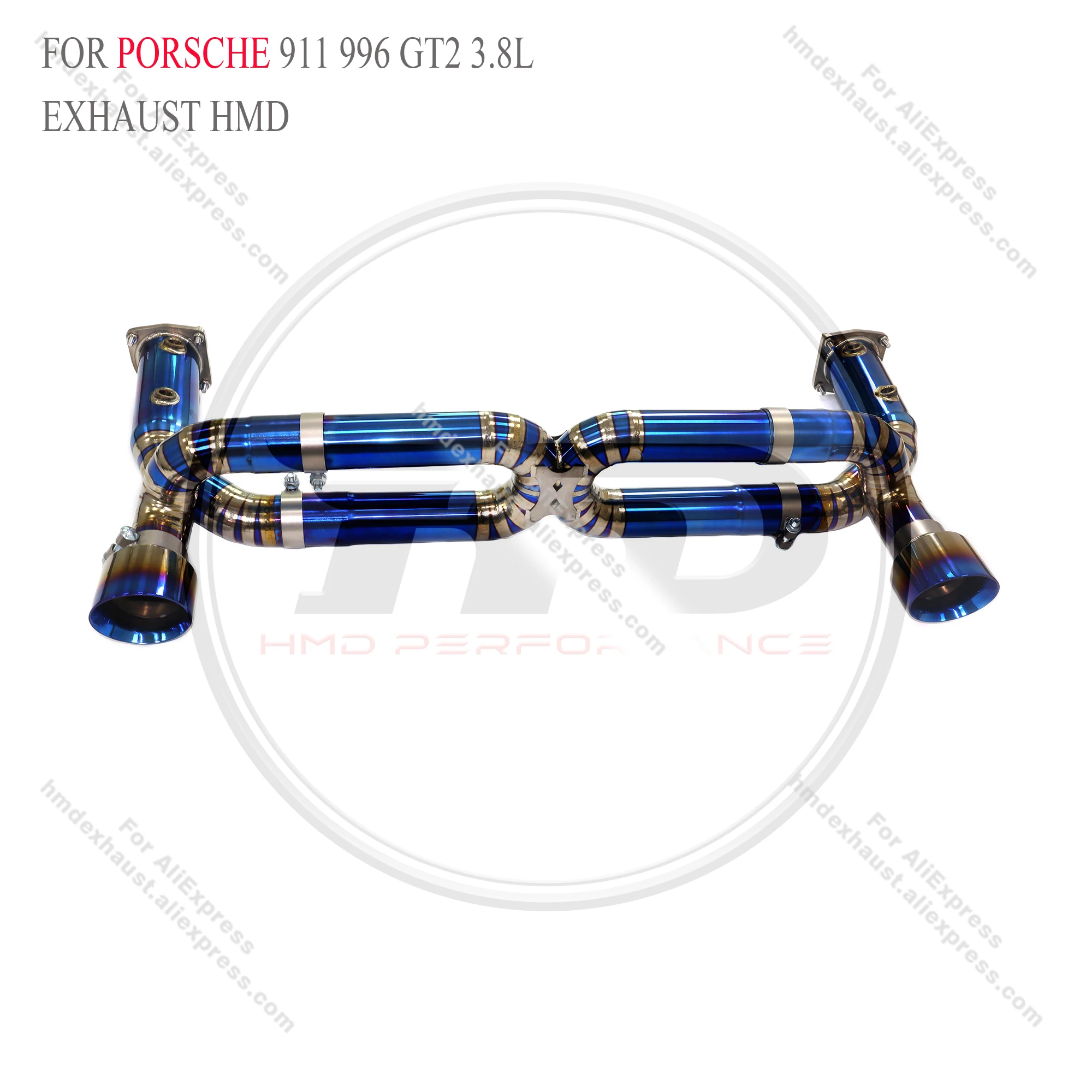 Titanium catback for Porsche 911 996 GT2 3.8L without valve HMD Exhaust System Performance Quality certification
Titanium catback for Porsche 911 996 GT2 3.8L without valve HMD Exhaust System Performance Quality certification