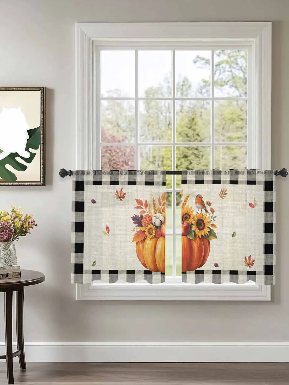Pumpkin Sunflower Autumn Leaf Tulle Curtains For Bedroom Children Living Room Decor Sheer Curtains
Pumpkin Sunflower Autumn Leaf Tulle Curtains For Bedroom Children Living Room Decor Sheer Curtains