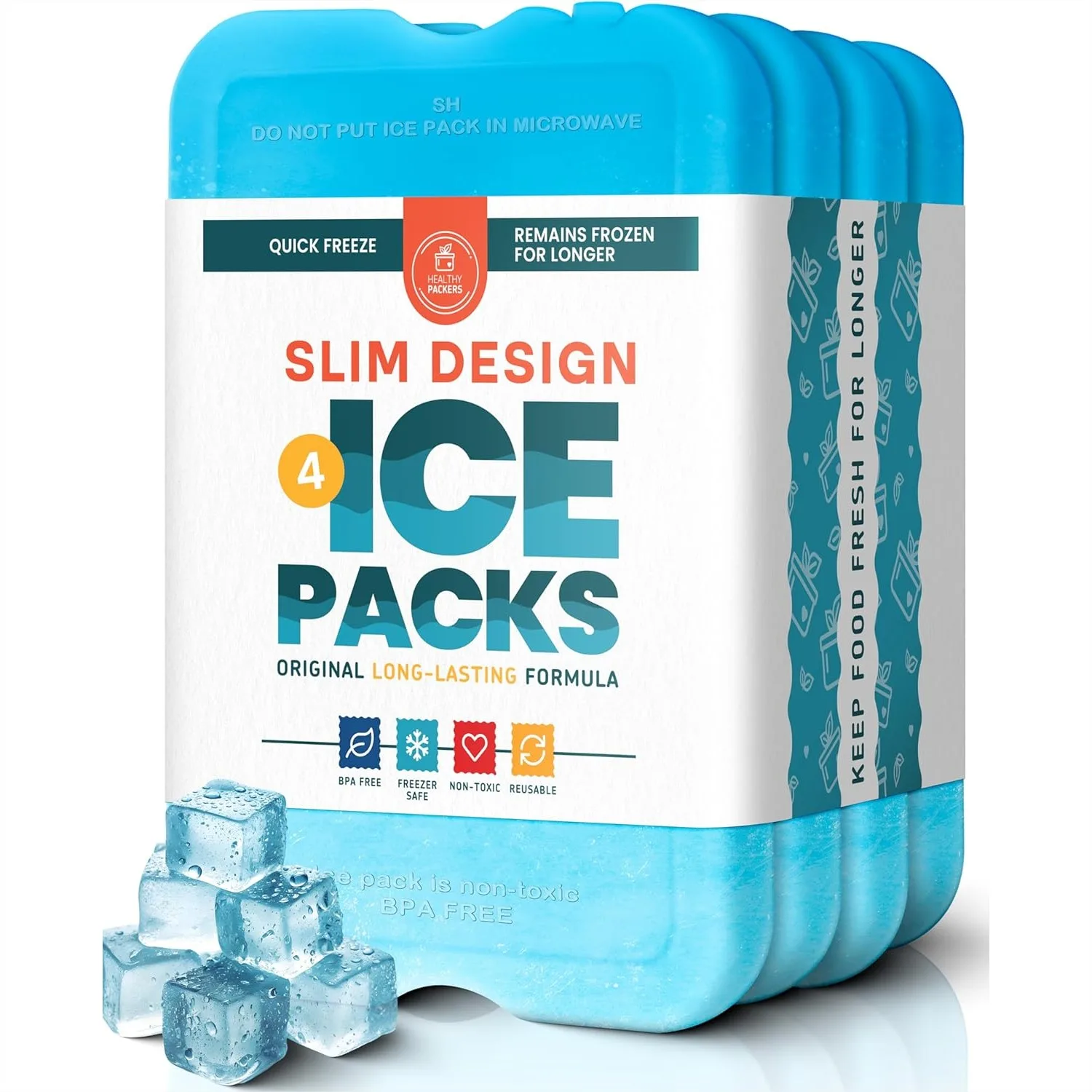 Reusable Ice Packs for Lunch Boxes & Coolers - Slim Long-Lasting Freezer Packs for Beach Camping Fishing
Reusable Ice Packs for Lunch Boxes & Coolers - Slim Long-Lasting Freezer Packs for Beach Camping Fishing