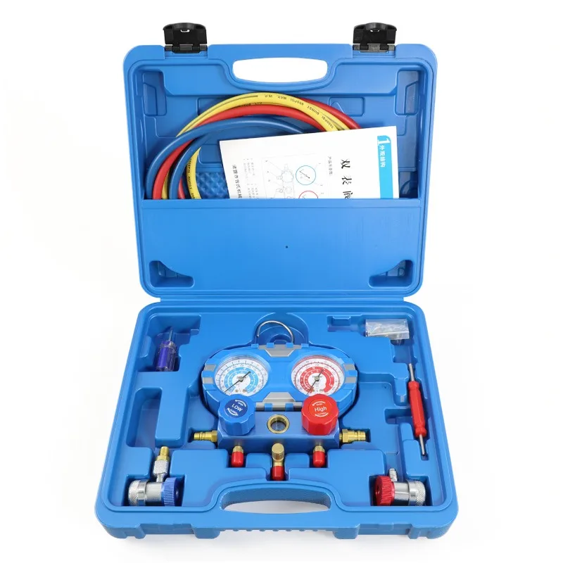 R134a Auto AC Dual Manifold Gauge Anti-explosion Refrigerant Gauge
R134a Auto AC Dual Manifold Gauge Anti-explosion Refrigerant Gauge