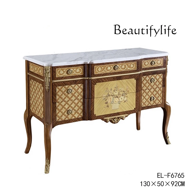 American Country Luxury Solid Wood Marble Locker European Retro Mosaic Color Hand Painted Entrance Cabinet
American Country Luxury Solid Wood Marble Locker European Retro Mosaic Color Hand Painted Entrance Cabinet