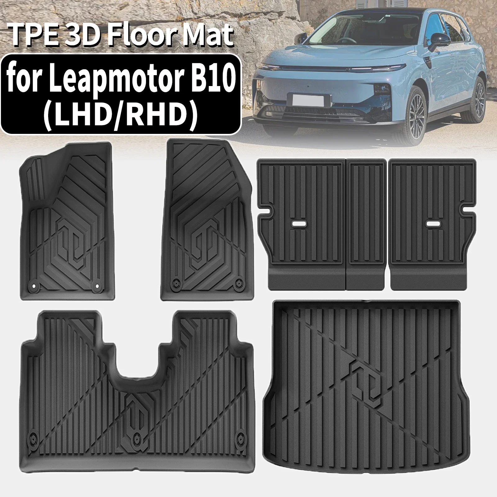 for Leapmotor B10 2025 2026 Eco-Friendly TPE Floor Mats Non-Slip Dustproof Car Interior Accessories
for Leapmotor B10 2025 2026 Eco-Friendly TPE Floor Mats Non-Slip Dustproof Car Interior Accessories