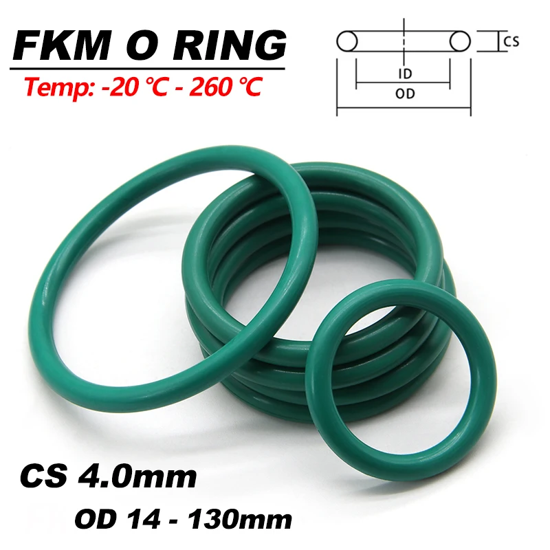 10/50Pcs FKM O Ring CS 4mm OD 14~130mm Sealing Gasket Insulation Oil Resistant High Temperature Resistance Fluorine Rubber Green
10/50Pcs FKM O Ring CS 4mm OD 14~130mm Sealing Gasket Insulation Oil Resistant High Temperature Resistance Fluorine Rubber Green