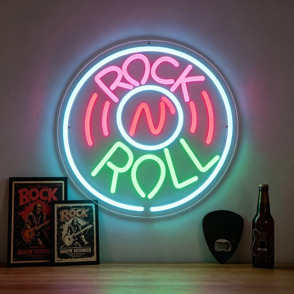 Rock N Roll Neon Sign LED Night Light USB RGB Music Festival Decoration Garage Studio Bar Wall Art Guitar Lover Gift
Rock N Roll Neon Sign LED Night Light USB RGB Music Festival Decoration Garage Studio Bar Wall Art Guitar Lover Gift