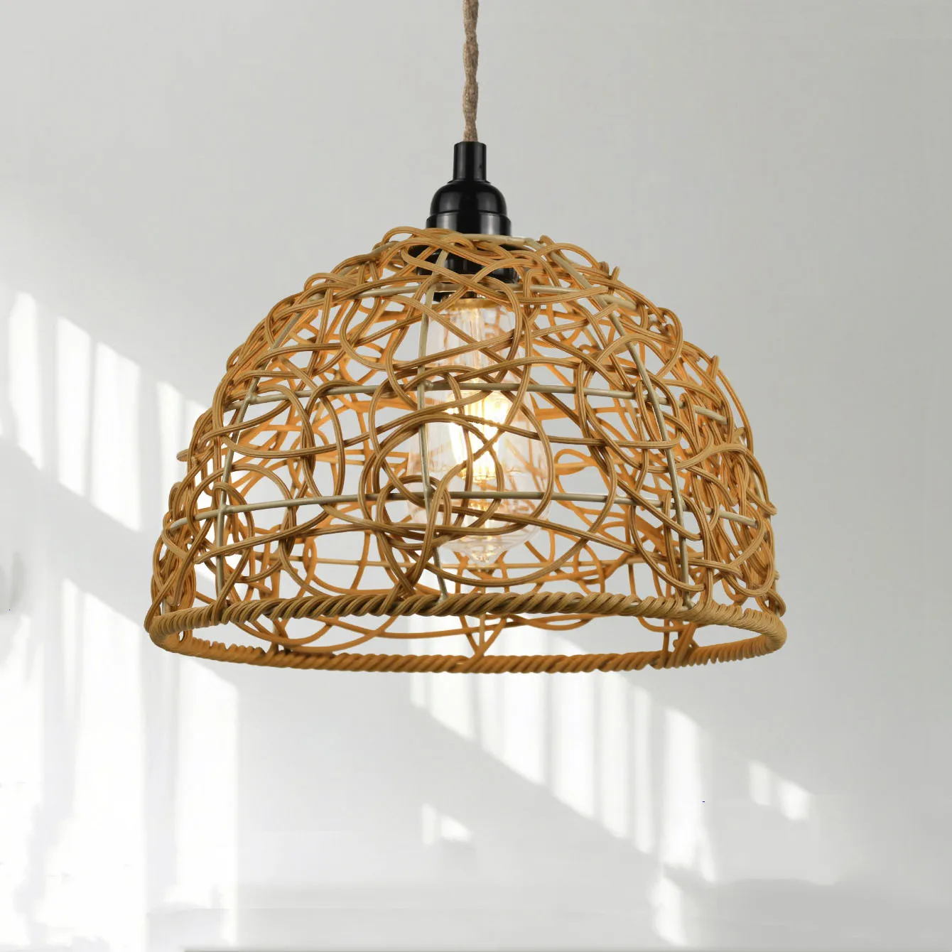 Rattan Decorative Lampshade Hand-Woven Imitation Rattan Chandelier Bedroom Living Room Creative Simple Lampshade
Rattan Decorative Lampshade Hand-Woven Imitation Rattan Chandelier Bedroom Living Room Creative Simple Lampshade