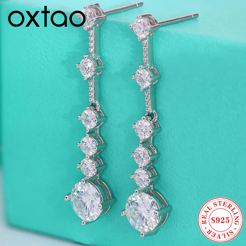 OXTAO Tassel Drop Earring Threaded 925 Sterling Silver Certificate Moissanite Earring for Women D Color Elegant Party Jewelry
OXTAO Tassel Drop Earring Threaded 925 Sterling Silver Certificate Moissanite Earring for Women D Color Elegant Party Jewelry
