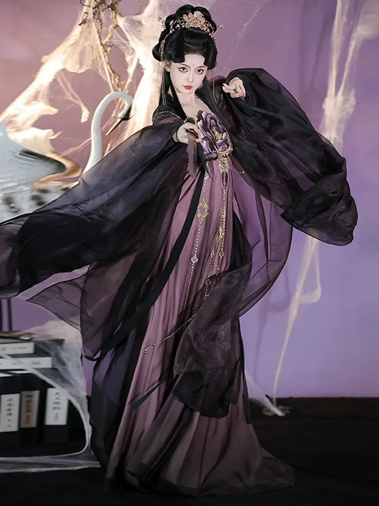 Hanfu women's elegant and fashionable style super fairy-like embroidered Chebuzi dress
Hanfu women's elegant and fashionable style super fairy-like embroidered Chebuzi dress