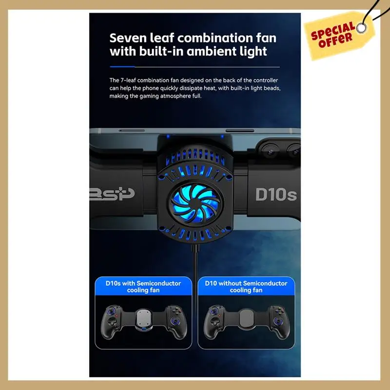 D10S эластичный охлаждающий геймпад для Delta PS4, Android IOS, планшета Switchxbox, 400 мАч, потоковый джойстик-WMAN
D10S эластичный охлаждающий геймпад для Delta PS4, Android IOS, планшета Switchxbox, 400 мАч, потоковый джойстик-WMAN