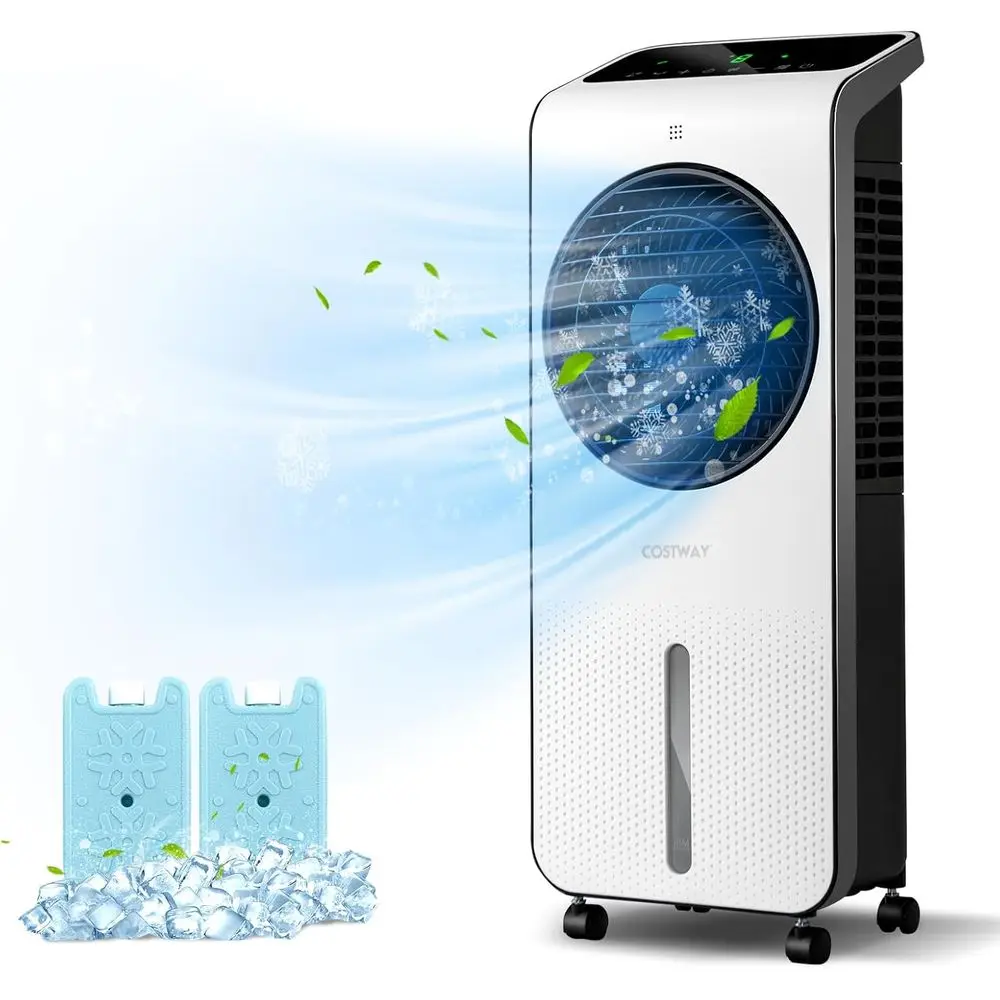 Портативный испарительный охладитель воздуха 3-в-1 с пультом дистанционного управления, 360° ° Ротационное вращение, 3 скорости, таймер на 12 часов, 2 охлаждающих элемента
Портативный испарительный охладитель воздуха 3-в-1 с пультом дистанционного управления, 360° ° Ротационное вращение, 3 скорости, таймер на 12 часов, 2 охлаждающих элемента