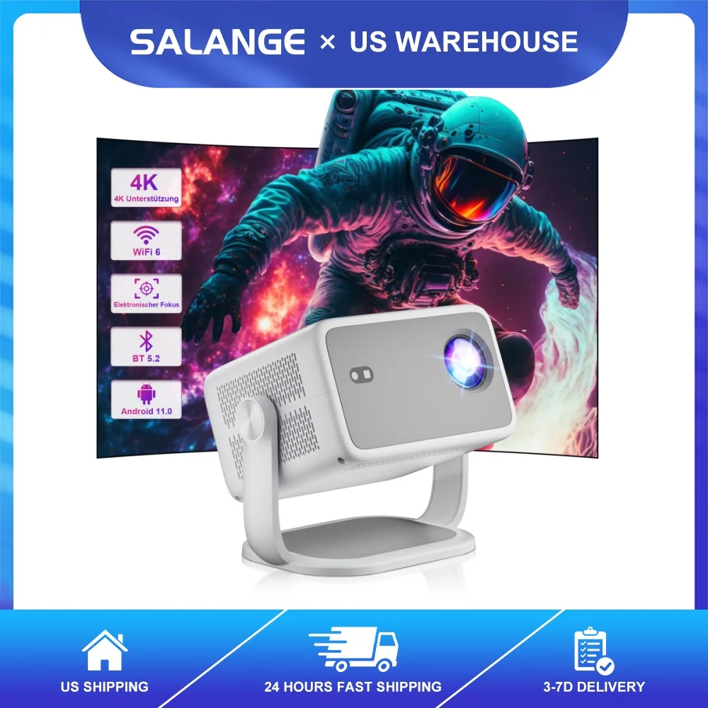 Проектор SALANGE P350 4K HD 1080P 650 ANSI с Android 11.0, WiFi 6, электрической фокусировкой, умный проектор для домашнего кинотеатра и игр на открытом воздухе
Проектор SALANGE P350 4K HD 1080P 650 ANSI с Android 11.0, WiFi 6, электрической фокусировкой, умный проектор для домашнего кинотеатра и игр на открытом воздухе