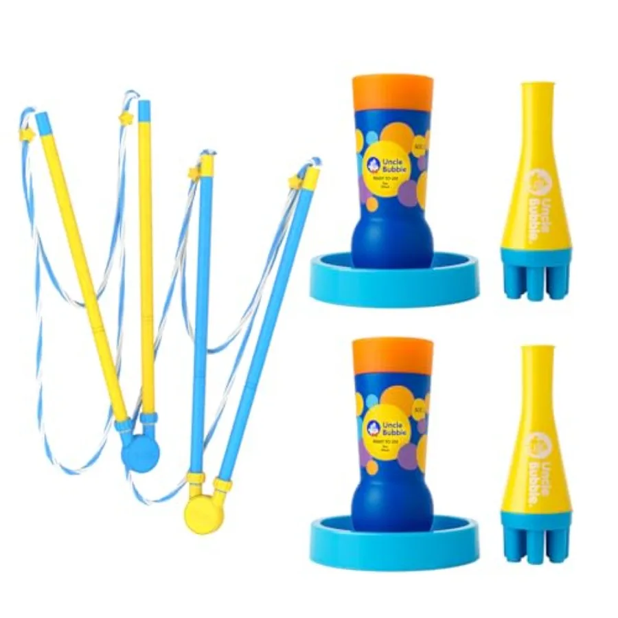 Confetti Bubbler + Giant Wizard Tri-String Bubble Making Wand Bundle, Adjustable Rope Slider for Giant or Small Bubbles, Ready-
Confetti Bubbler + Giant Wizard Tri-String Bubble Making Wand Bundle, Adjustable Rope Slider for Giant or Small Bubbles, Ready-