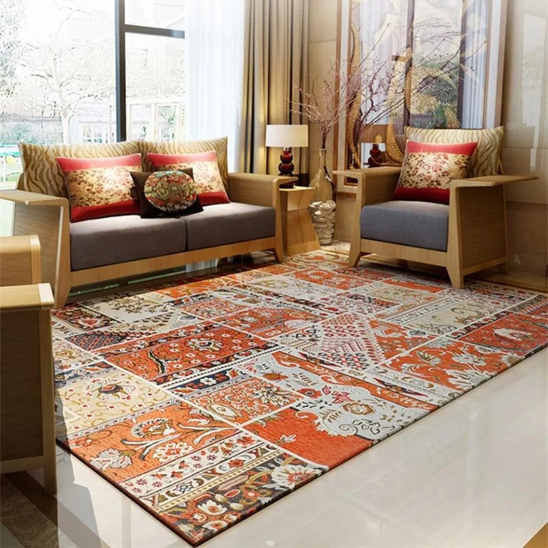 Bohemian Retro Style Carpet For Living Room Ethnic Orange Jacquard Rugs For Bedroom Home Sofa Coffee Table Floor Mat Decoration
Bohemian Retro Style Carpet For Living Room Ethnic Orange Jacquard Rugs For Bedroom Home Sofa Coffee Table Floor Mat Decoration