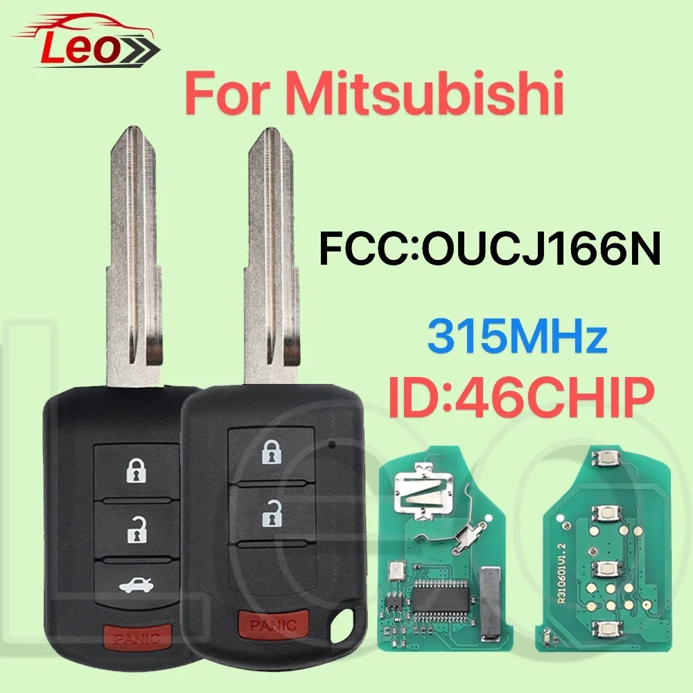 Leo OUCJ166N Car Remote Key For Mitsubishi Lancer Outlander 2010-2019 PN:6370B945/6370B944 World available ID:46CHIP 315MHz
Leo OUCJ166N Car Remote Key For Mitsubishi Lancer Outlander 2010-2019 PN:6370B945/6370B944 World available ID:46CHIP 315MHz
