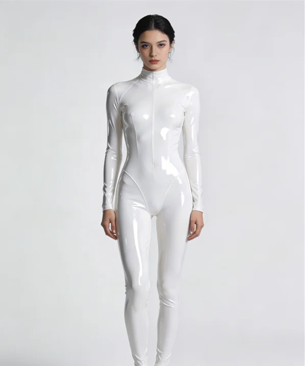 Latex Bodysuit Women Wet Look High Elastic Slim Fit Zip Up Jumpsuit for Party Night Out Rave Cosplay Masquerade
Latex Bodysuit Women Wet Look High Elastic Slim Fit Zip Up Jumpsuit for Party Night Out Rave Cosplay Masquerade