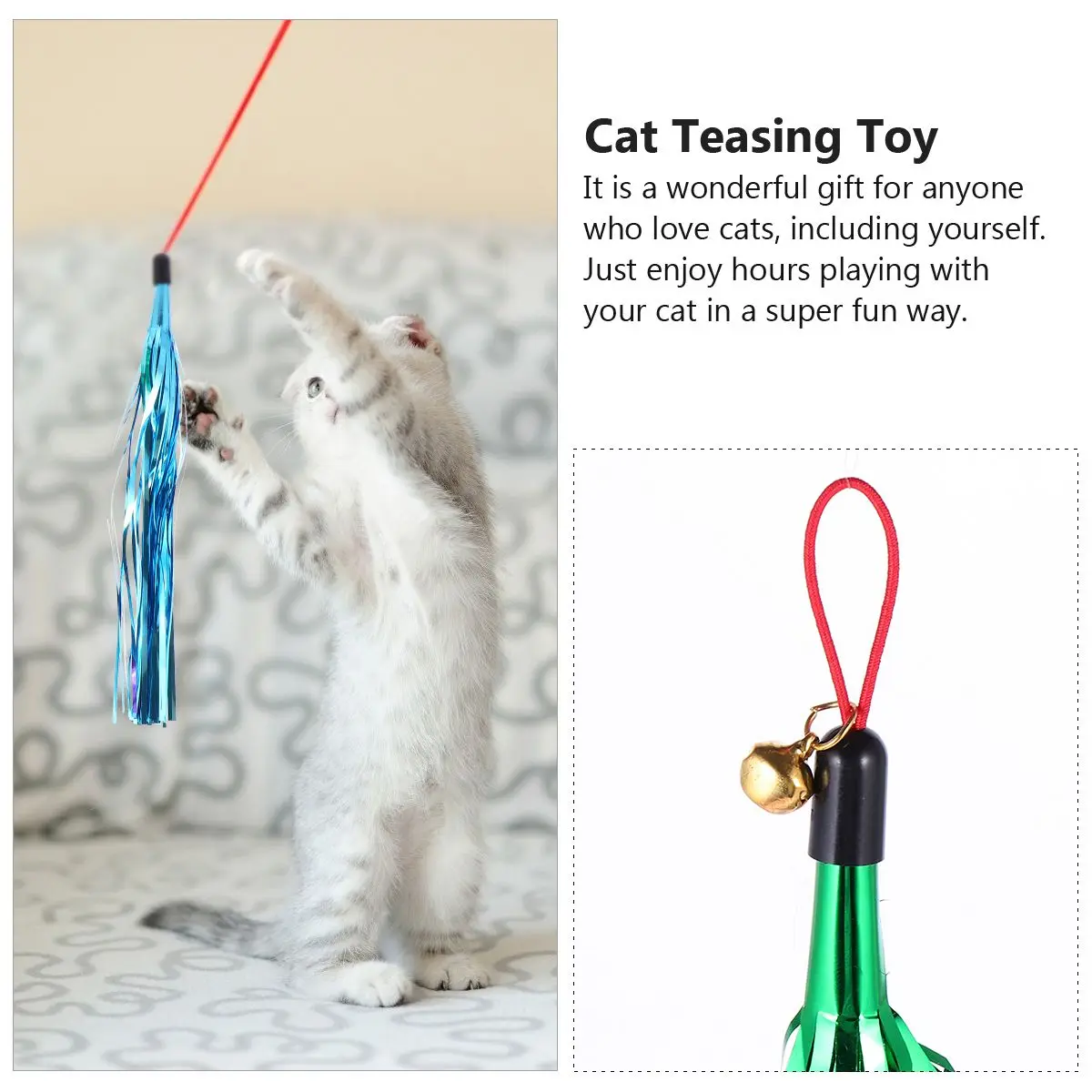 Cat Replacement Heads Durable EcoFriendly Material Interactive Play Glitter Tassels Teaser Stick Pet Engagement
Cat Replacement Heads Durable EcoFriendly Material Interactive Play Glitter Tassels Teaser Stick Pet Engagement
