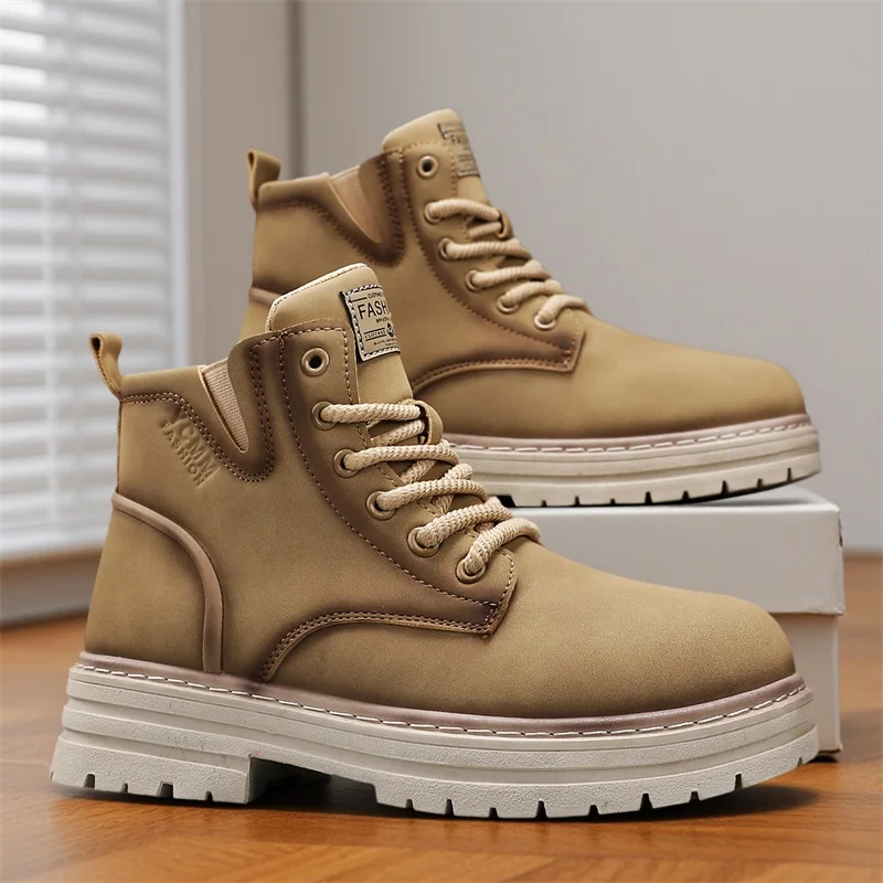 Men's casual fashion four season versatile high top boots casual boots comfortable outdoor wear-resistant commuting work boots
Men's casual fashion four season versatile high top boots casual boots comfortable outdoor wear-resistant commuting work boots