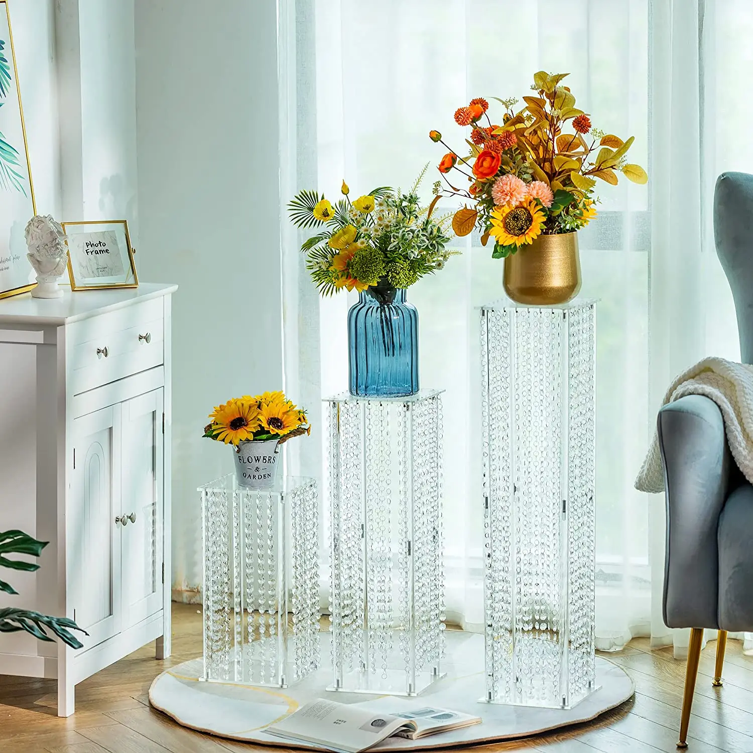 Acrylic Crystal Pendant Party Dining Table Flower Holder for Wedding Table Centerpiece Vase Decoration Festival Event Home Decor
Acrylic Crystal Pendant Party Dining Table Flower Holder for Wedding Table Centerpiece Vase Decoration Festival Event Home Decor
