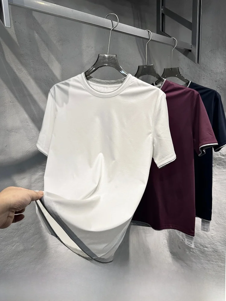 Giza45 Long Staple Cotton Мужская футболка ort Sve f Sve Summer Faion Classic Sle Busin Повседневная круглая футболка Ne
Giza45 Long Staple Cotton Мужская футболка ort Sve f Sve Summer Faion Classic Sle Busin Повседневная круглая футболка Ne