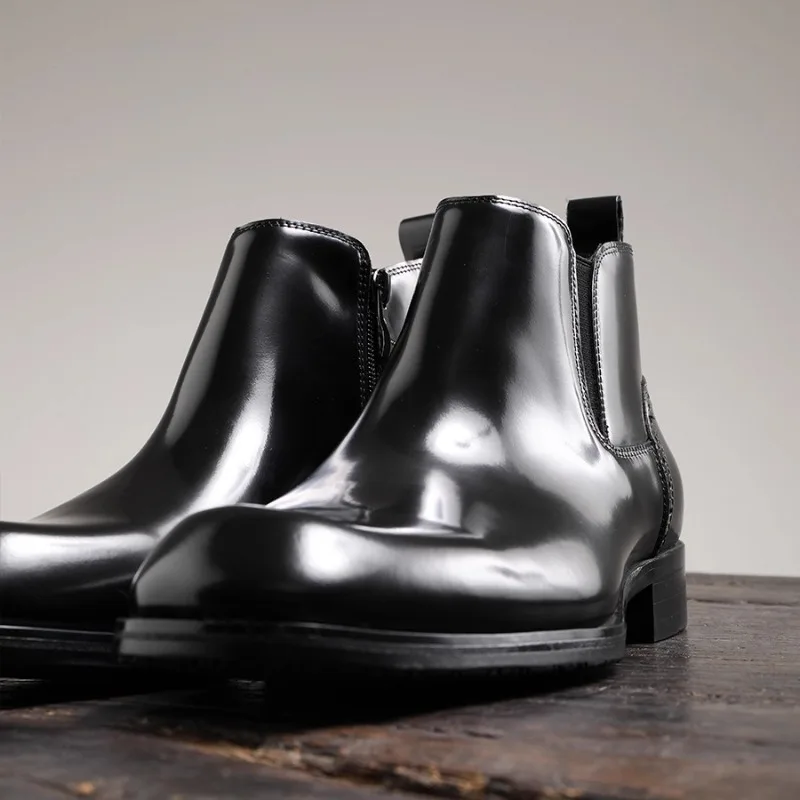 British Men Chelsea Boots Business Dress Shoes Square-Toe Genuine Leather Commuting Casual Work Ankle Boots
British Men Chelsea Boots Business Dress Shoes Square-Toe Genuine Leather Commuting Casual Work Ankle Boots